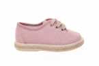 ZAPATILLAS INFANTILES DE LONA VERDE CON CORDONES Y SUELA DE YUTE