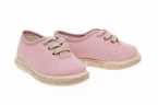 ZAPATILLAS INFANTILES DE LONA VERDE CON CORDONES Y SUELA DE YUTE