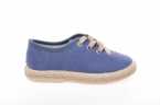 ZAPATILLAS INFANTILES DE LONA VERDE CON CORDONES Y SUELA DE YUTE