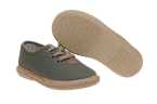ZAPATILLAS INFANTILES DE LONA VERDE CON CORDONES Y SUELA DE YUTE