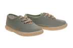 ZAPATILLAS INFANTILES DE LONA VERDE CON CORDONES Y SUELA DE YUTE