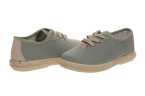 ZAPATILLAS INFANTILES DE LONA VERDE CON CORDONES Y SUELA DE YUTE
