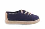 ZAPATILLAS INFANTILES DE LONA VERDE CON CORDONES Y SUELA DE YUTE