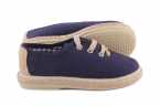 ZAPATILLAS INFANTILES DE LONA VERDE CON CORDONES Y SUELA DE YUTE
