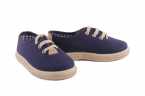 ZAPATILLAS INFANTILES DE LONA VERDE CON CORDONES Y SUELA DE YUTE