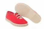 ZAPATILLAS INFANTILES DE LONA VERDE CON CORDONES Y SUELA DE YUTE