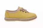 ZAPATILLAS INFANTILES DE LONA VERDE CON CORDONES Y SUELA DE YUTE