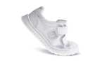 Zapatos deportivos barefoot Pablosky blancos  con doble velcro y puntera reforzada. Tallas 24-34