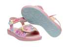 SANDALIA NIÑA LELLI KELLY EN GLITTER CON DOBLE VELCRO