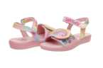 SANDALIA NIÑA LELLI KELLY EN GLITTER CON DOBLE VELCRO