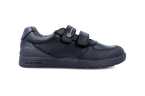 Zapato colegial con velcro y puntera reforzada  Biomecanics 231016 en negro. Tallas 28–41