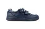 Zapato colegial con velcro y puntera reforzada  Biomecanics 231016 en azul marino. Tallas 28–41