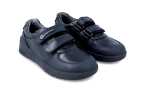 Zapato colegial con velcro y puntera reforzada  Biomecanics 231016 en azul marino. Tallas 28–41