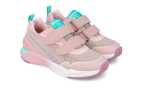 Biomecanics niña deportiva rosa con puntera de goma y doble velcro.