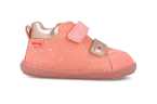 Botita rosa con doble velcro y estampado dorado  Garvalín 251304 (Tallas 20-25)