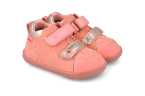 Botita rosa con doble velcro y estampado dorado  Garvalín 251304 (Tallas 20-25)