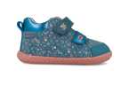 Botita azulón con doble velcro y estampado dorado  Garvalín 251304 (Tallas 20-25)