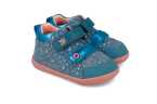 Botita azulón con doble velcro y estampado dorado  Garvalín 251304 (Tallas 20-25)