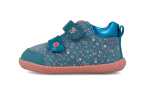 Botita azulón con doble velcro y estampado dorado  Garvalín 251304 (Tallas 20-25)