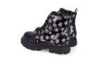Botas Garvalín negras con flores | Comodidad con personalidad