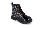 Botas Garvalín negras con flores | Comodidad con personalidad