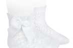 Calcetines de Hilo con Lazo para Bebé y Niña - Cóndor