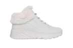 Botas Skechers blanco con cuello de pelo | Suaves, modernas y listas para el invierno