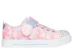 Skechers Twinkle Toes - Lona rosa con luces y detalles marinos