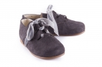 ZAPATO INGLES EN ANTE CON LAZO TERCIOPELO