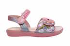 SANDALIA NIÑA LELLI KELLY EN GLITTER CON DOBLE VELCRO