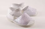 SANDALIA MENORQUINA GLITTER PRIMEROS PASOS CON VELCRO