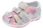 SANDALIA INFANTIL CHICCO MULTICOLOR CON BRILLOS Y DETALLES FLORALES