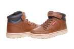 BOTA NIÑO LEVIS EN PIEL CON CORDÓN