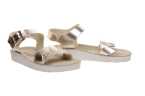 SANDALIAS GEOX RESPIRABLES DE PIEL PARA NIÑAS CON DISEÑO ENTRELAZADO EN COLOR DORADA