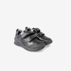 Zapato colegial deportivo negro Biomecanics junior con velcro y puntera reforzada