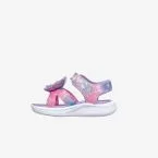 Sandalias de luces Skechers de niña en color morado con rosa  – Brillo, Comodidad y Diversión en Cada Paso