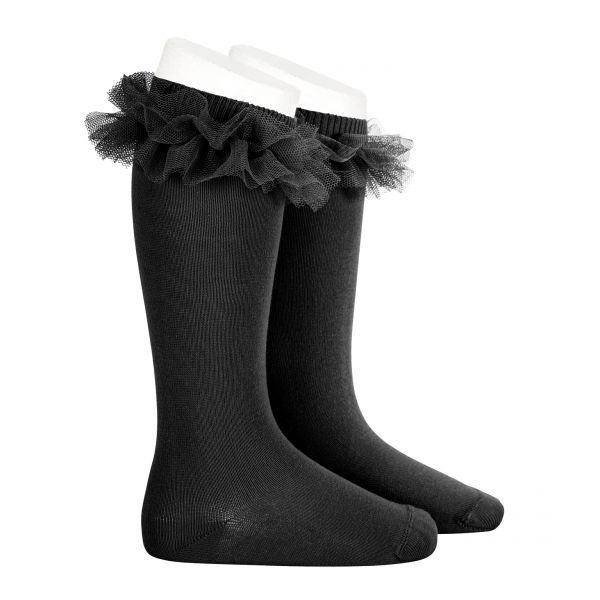 Calcetines Altos con Volante de Tul - Cóndor | Elegancia y Comodidad para Niñas