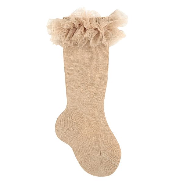 Calcetines Altos con Volante de Tul - Cóndor | Elegancia y Comodidad para Niñas