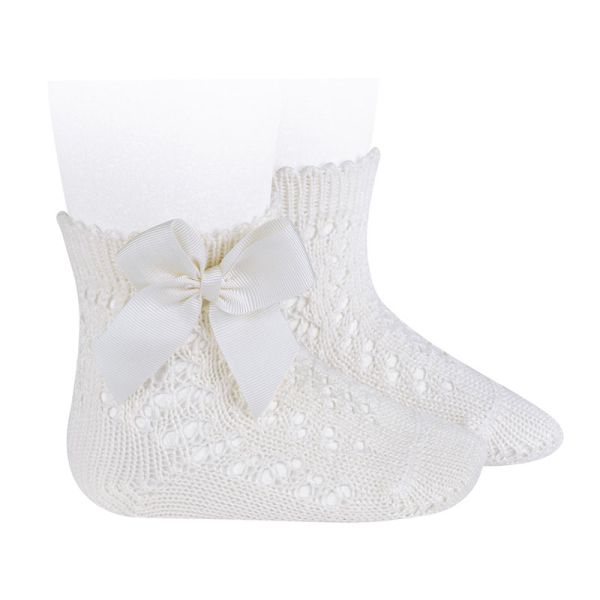 Calcetines de Hilo con Lazo para Bebé y Niña - Cóndor
