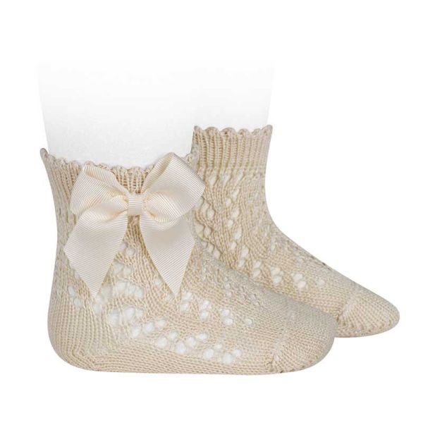Calcetines de Hilo con Lazo para Bebé y Niña - Cóndor