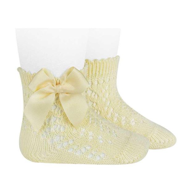 Calcetines de Hilo con Lazo para Bebé y Niña - Cóndor