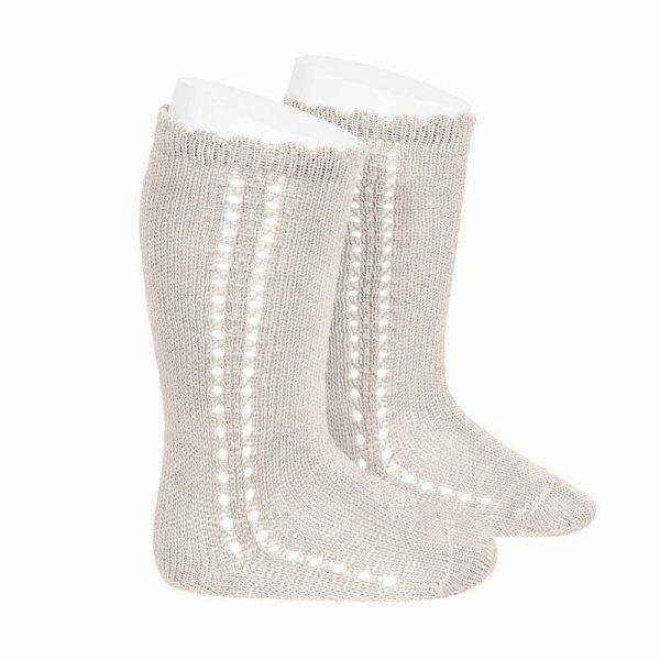 CALCETINES ALTOS CALADOS DE ALGODÓN CÓNDOR PARA NIÑOS