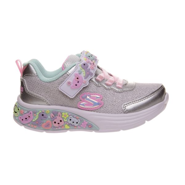 DEPORTIVO NIÑA SKECHERS METALIZADO CON VELCRO