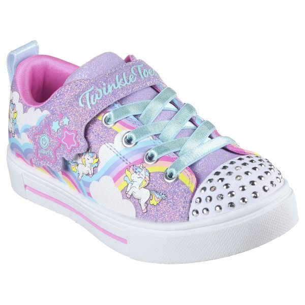 DEPORTIVO LONA NIÑA SKECHERS CON VELCRO Y LUCES