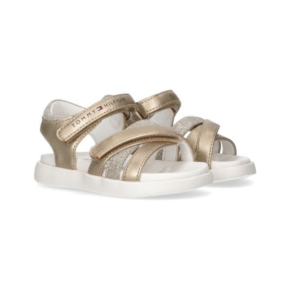 SANDALIA NIÑA TOMMY METALIZADA CON VELCRO