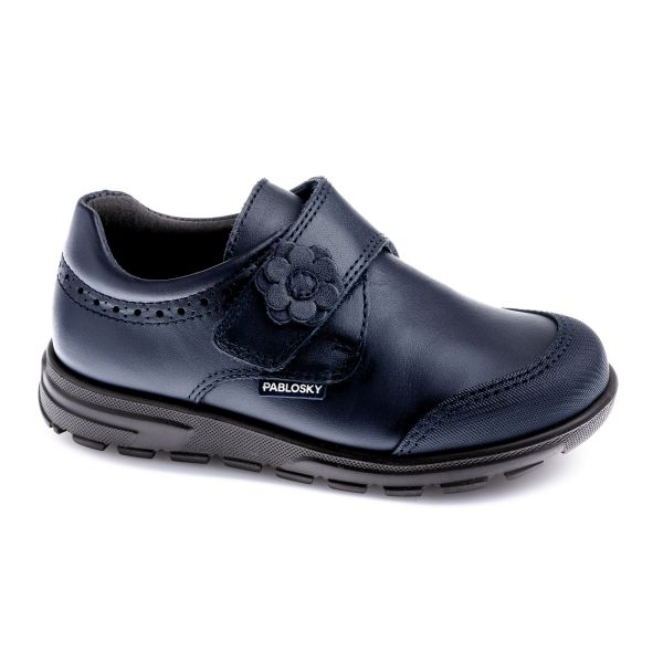BLUCHER COLEGIAL NIÑA PABLOSKY CON VELCRO Y PUNTERA REFORZADA