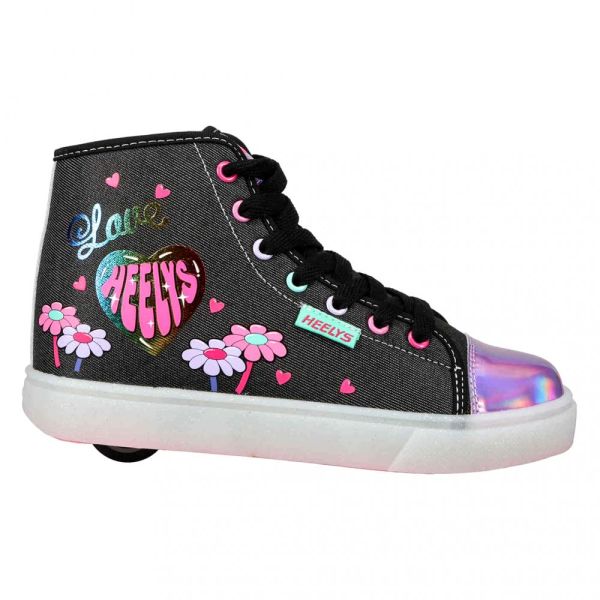 BOTA NIÑA HEELYS CON CORDON Y RUEDAS