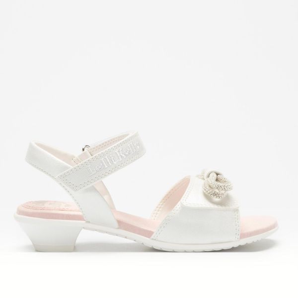 SANDALIA NIÑA LELLI KELLY EN GLITTER CON DOBLE VELCRO