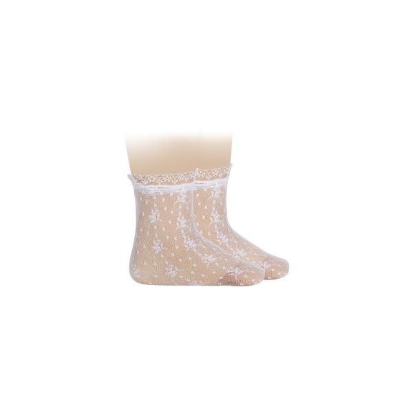 Medias Caladas para Niña con Encaje – Cóndor | Elegancia y Delicadeza para Cada Ocasión