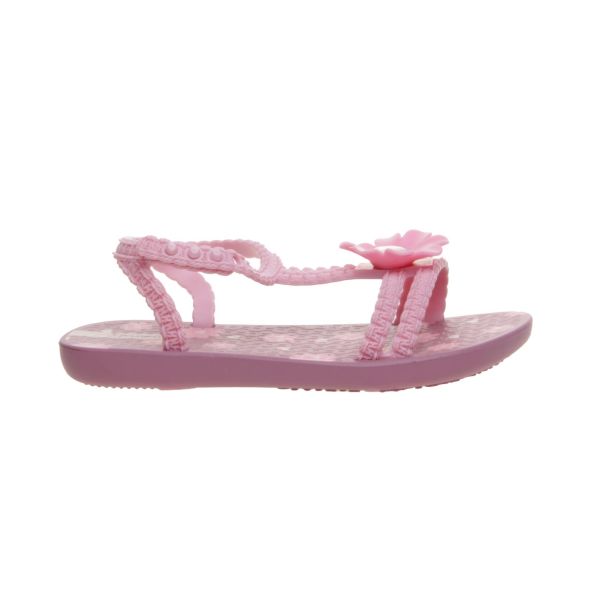 SANDALIA PLAYERA DE NIÑA IPANEMA ROSA CON DETALLE DE FLOR
